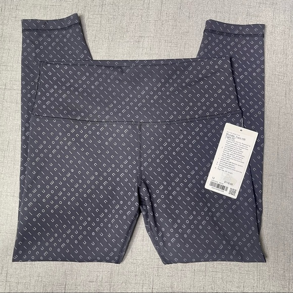 Lululemon Wunder Train High Rise Tights Black Leggings Logo Mirrorify Nwt 12 - Picture 7 of 9